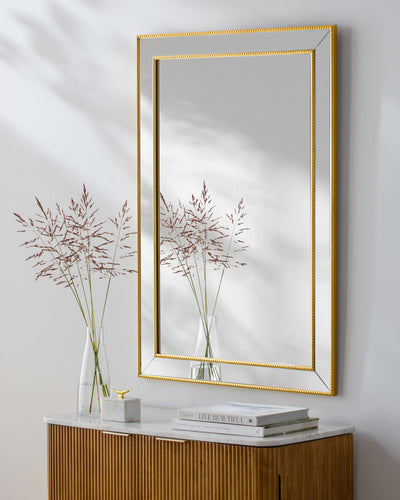 Netzschkau Rectangular Gold Mirror