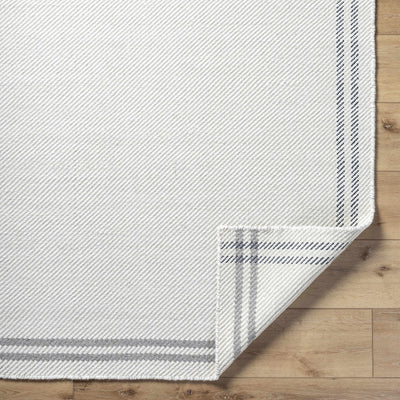 Nimue Cream & Charcoal Bordered Wool Rug