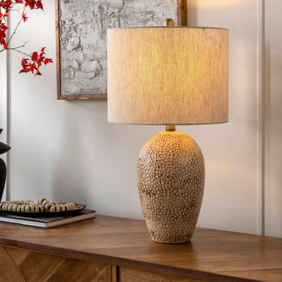 Napoles Beige Ceramic Textured Table Lamp