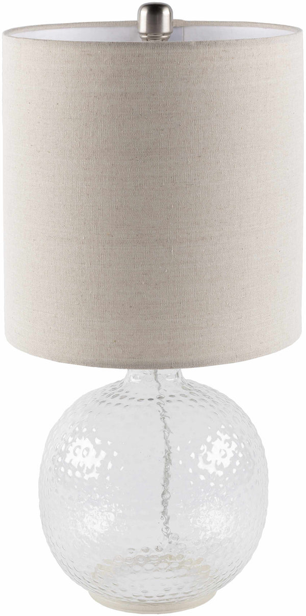 Enetai Glass White Table Lamp