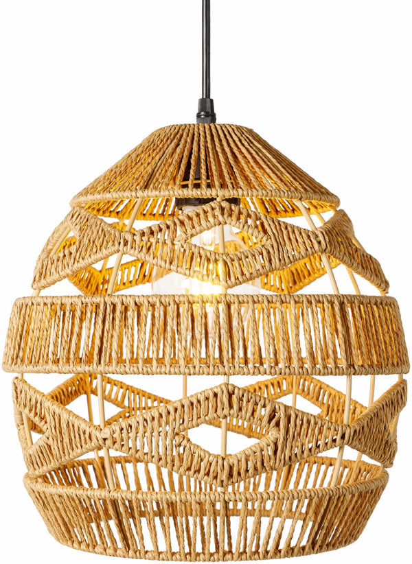 Ostaszewo Rustic Woven Rattan Pendant