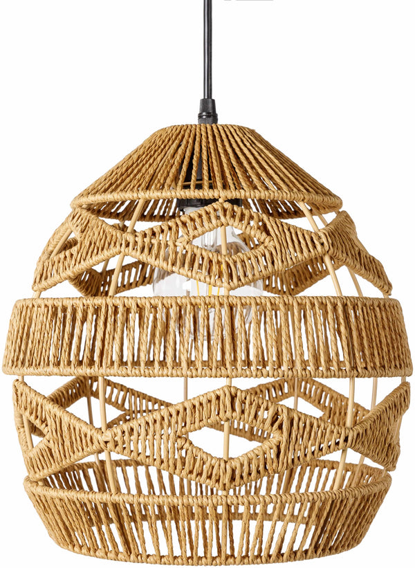 Ostaszewo Rustic Woven Rattan Pendant