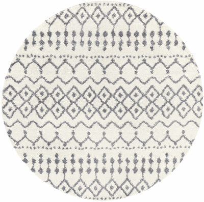 Navassa White/Gray Trellis Plush Rug