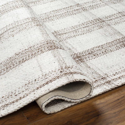 Nedaa Brown Plaid Area Rug