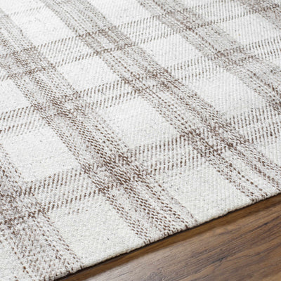 Nedaa Brown Plaid Area Rug