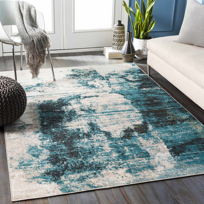 Oatman Abstract Teal Rug - Clearance