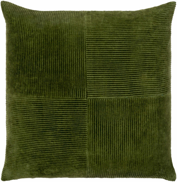 Orit Olive Green Corduroy Accent Pillow