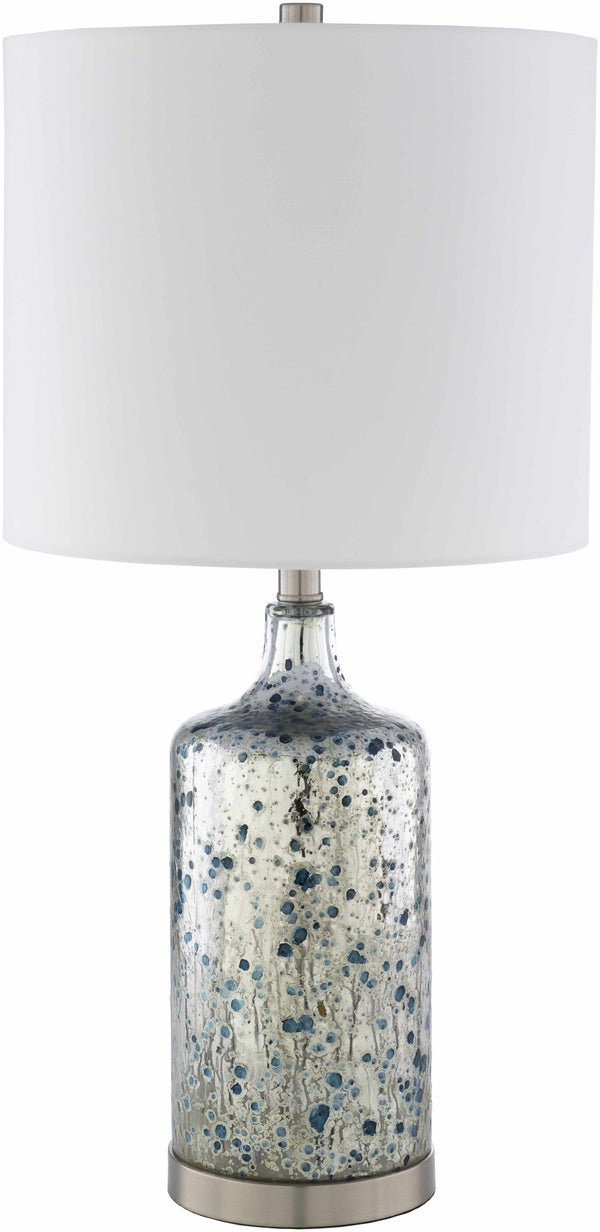 Lentner Ribbed White Ceramic Table Lamp