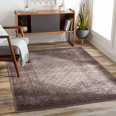 Tan Ormstown Distressed Washable Area Rug - Clearance