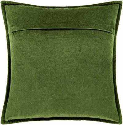 Oshtemo Green Velvet Throw Pillow