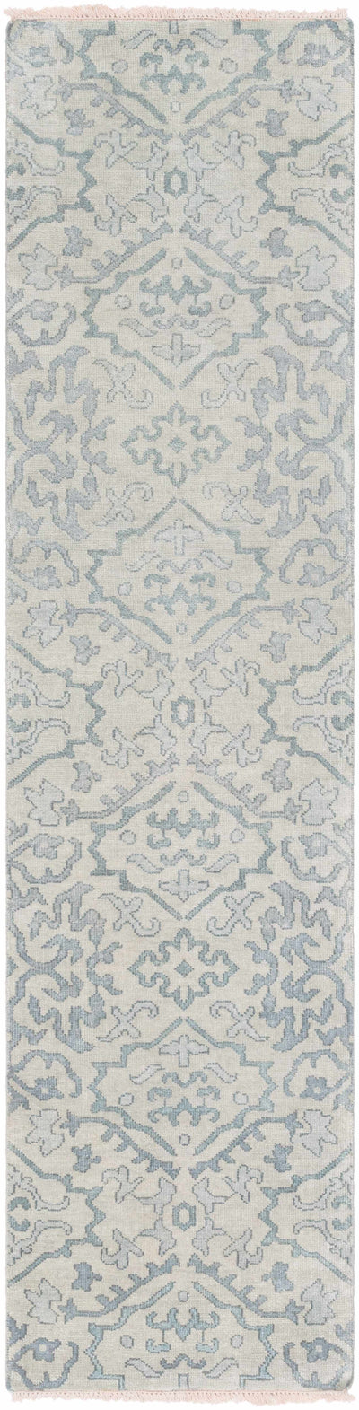 Osteen Blue&Sage Green Premium Wool Rug