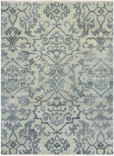 Osteen Blue&Sage Green Premium Wool Rug