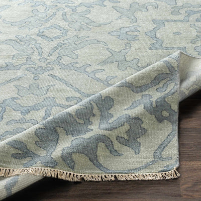 Osteen Blue&Sage Green Premium Wool Rug