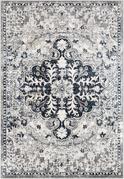 Buckingham Charcoal Medallion Rug - Clearance