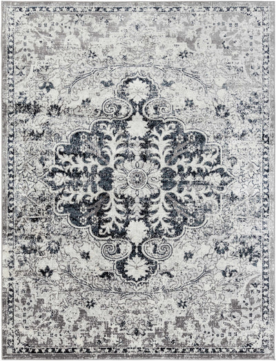 Buckingham Charcoal Medallion Rug - Clearance