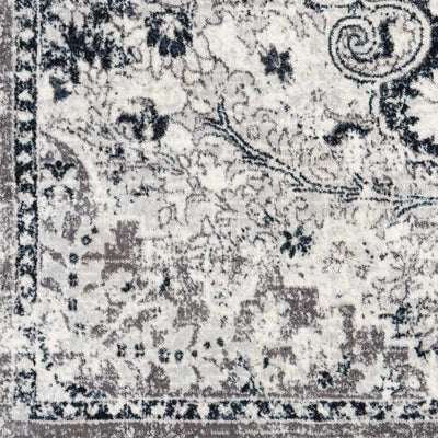 Buckingham Charcoal Medallion Rug - Clearance