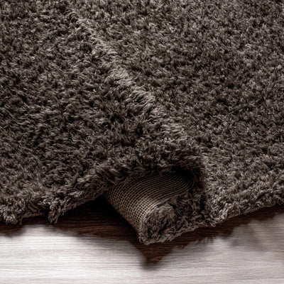 Siari Solid Charcoal Shag Rug - Clearance