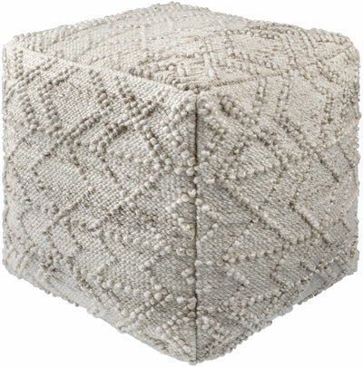 Poullaouen Off White Cubic Pouf