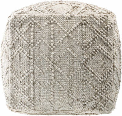 Poullaouen Off White Cubic Pouf