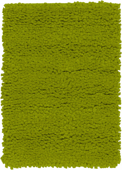 Frederika Solid Olive Green Wool Shag Rug - Clearance