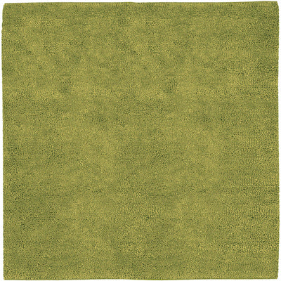 Frederika Solid Olive Green Wool Shag Rug - Clearance