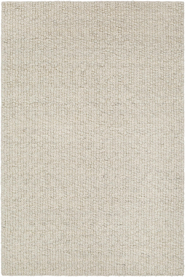 Penmaenmawr Solid Cream Premium Woven Wool Area Rug