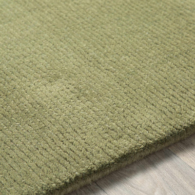 Brockton Solid Wool Sage Green Area Rug