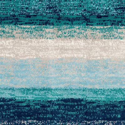 Peosta Blue Striped Area Rug