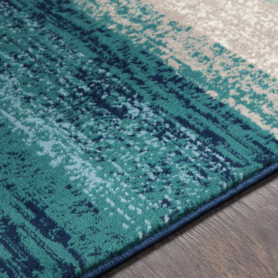 Peosta Blue Striped Area Rug