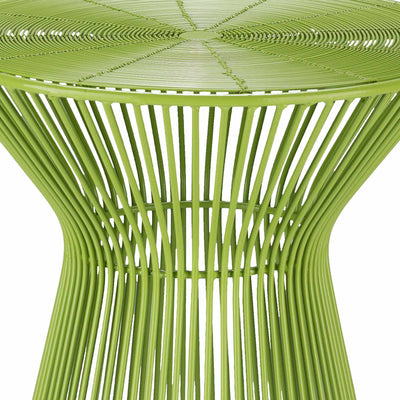 Pervari Lime Green Geometric Side Table