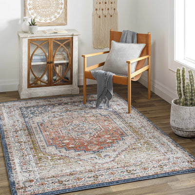 Labnig Rust Traditional Area Rug - Clearance