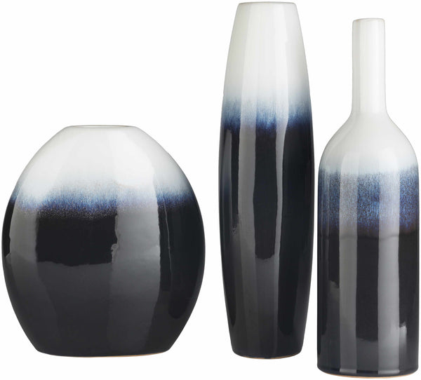 Pitfour Blue White Ceramic Vase Set