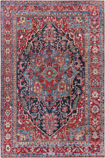 Pauline Red Medallion Performance Rug