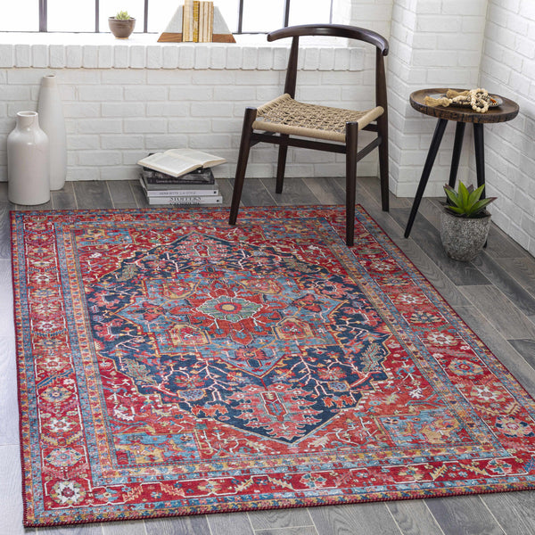 Pauline Red Medallion Performance Rug