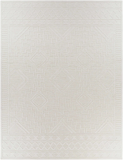 Plumtree Textured White Outdoor Rug