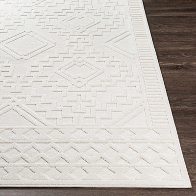 Plumtree Textured White Outdoor Rug