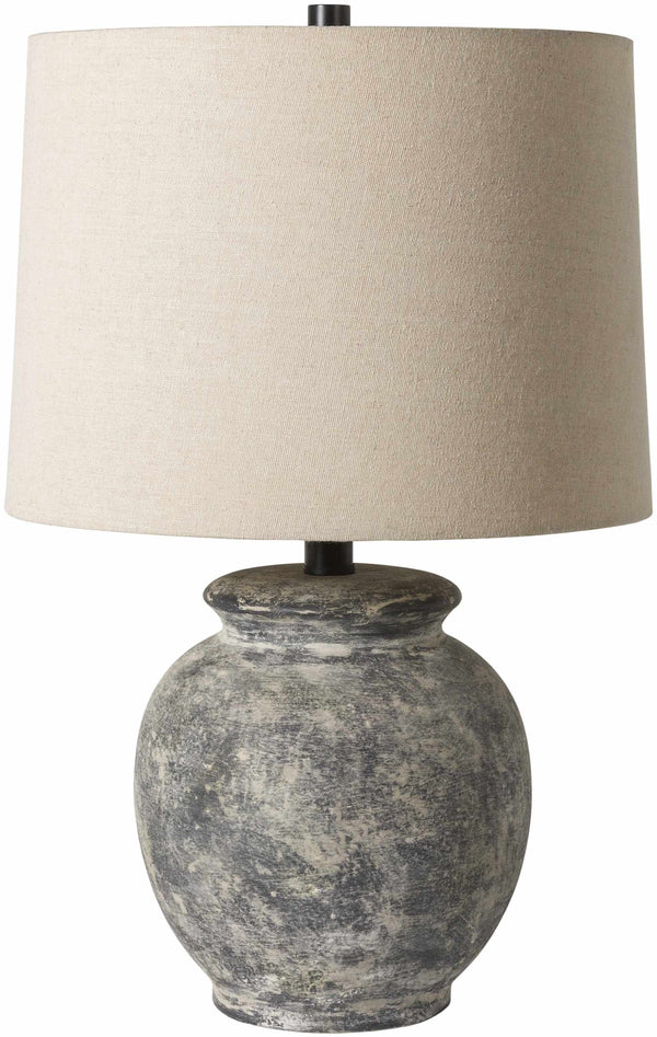 Cofrentes Traditional Gray & White Ceramic Table Lamp