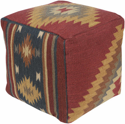 Mecapalapa Southwestern Rust Pouf