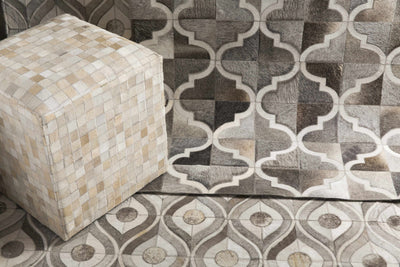 Paron Brown Gray Trellis Wool Carpet