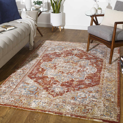 Powassan Red Medallion Area Rug