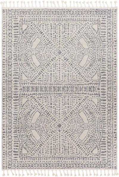 Camira Gray Dotted Tassel Rug - Clearance