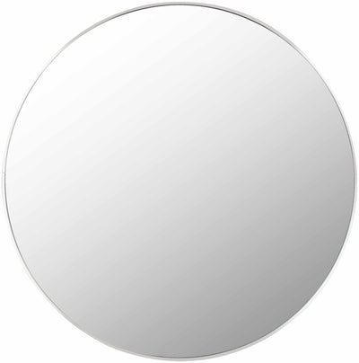 Pontalina Round Silver Gray Mirror