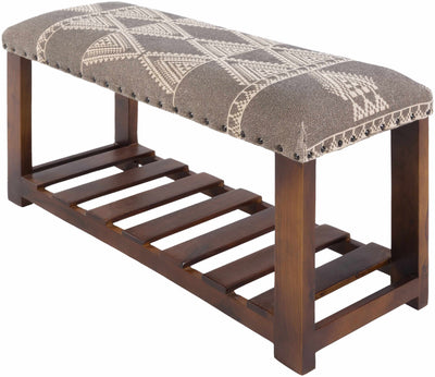 Greymouth Patterned Cushioned Wood Bench