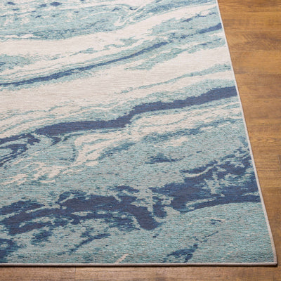 Rennerdale Blue Marble Rug - Clearance