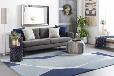 Robbins Modern Blue Wool Rug