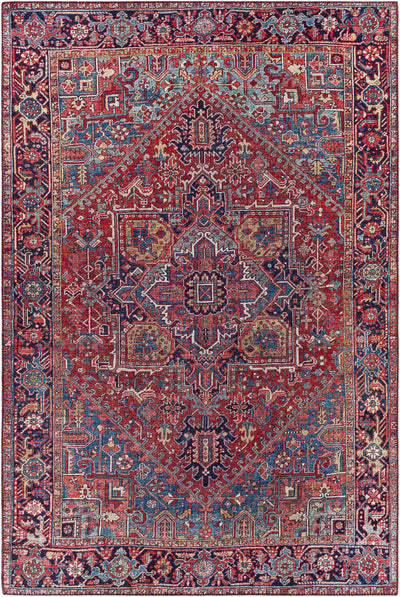 Ronneby Red Traditional Area Rug