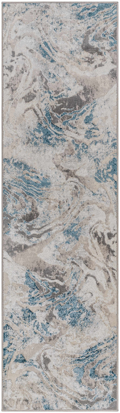 Rosthern  Blue Marble Rug - 3x4 Clearance