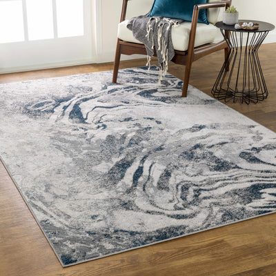 Rosthern  Blue Marble Rug - 3x4 Clearance