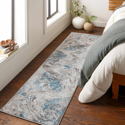 Rosthern  Blue Marble Rug - 3x4 Clearance