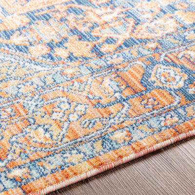 Ripponlea Blue&Orange Medallion Rug